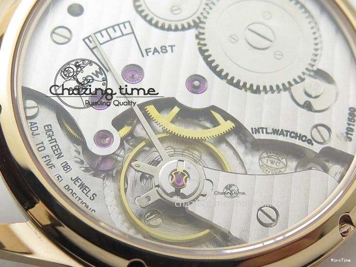 MIROTIME 0731 Compact Portuguese IW545409 RG ZF 1:1 Best Edition White Dial On Brown Leather Strap A 7336